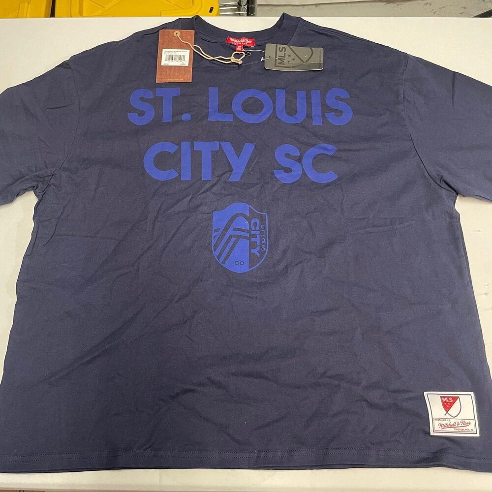 St. Louis City SC Mitchell & Ness Women's Logo Boyfriend T-Shirt NWT